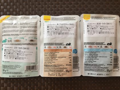 猫用ウェットフードの裏面