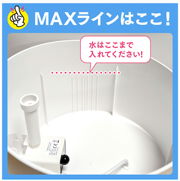 ペッツリー自動給水器の水位ライン